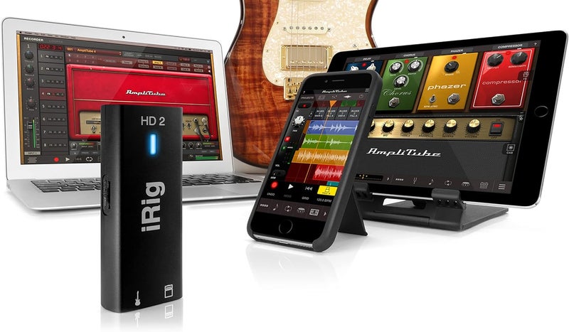 IK Multimedia واجهة صوتية لجيتار iRig HD 2 لجهاز iPhone و iPad و Mac و iOS و PC مع كابلات USB-C و Lightning و USB وتسجيل موسيقي بدقة 24 بت و 96 كيلوهرتز - Image 5